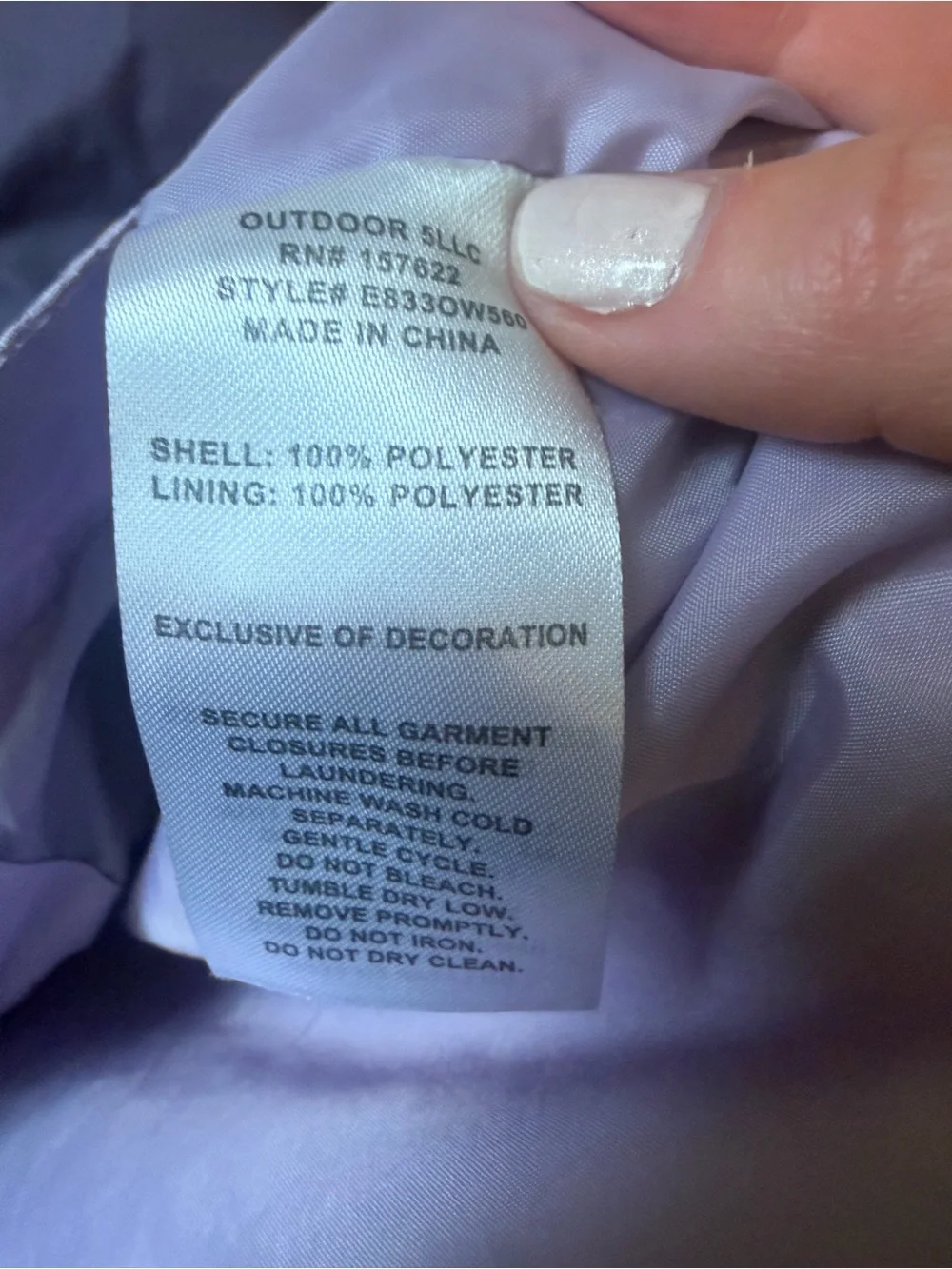 Eddie Bauer Lavender and Deep Purple Kids Girls Jacket Size 10-12